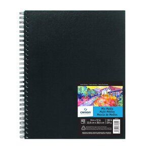 NEW Canson Mix Media Art Book, Heavyweight Paper Wire Bound, 138 Pound, 9 x 12